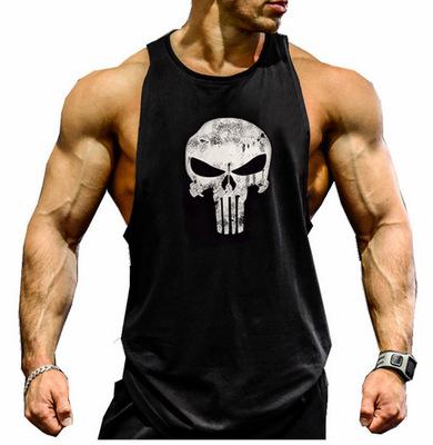 KOSMO MASA 2018 Skull Bodybuilding Fitness Stringer Men Tank Top