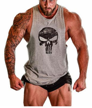 KOSMO MASA 2018 Skull Bodybuilding Fitness Stringer Men Tank Top