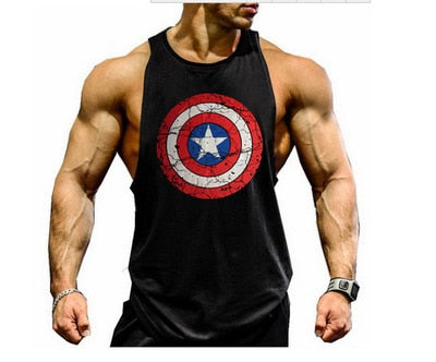 KOSMO MASA 2018 Skull Bodybuilding Fitness Stringer Men Tank Top