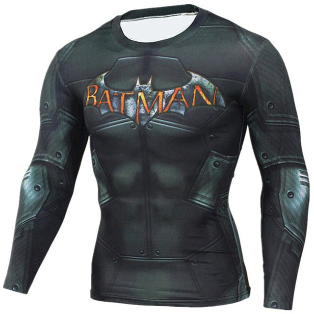 Hot Sale Fitness MMA Compression Shirt Men Anime Bodybuilding Long Sleeve