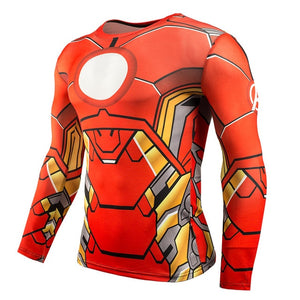 Hot Sale Fitness MMA Compression Shirt Men Anime Bodybuilding Long Sleeve