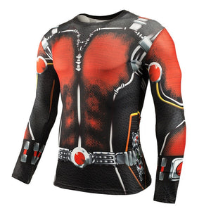 Hot Sale Fitness MMA Compression Shirt Men Anime Bodybuilding Long Sleeve