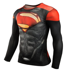 Hot Sale Fitness MMA Compression Shirt Men Anime Bodybuilding Long Sleeve