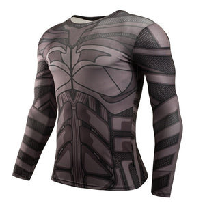 Hot Sale Fitness MMA Compression Shirt Men Anime Bodybuilding Long Sleeve