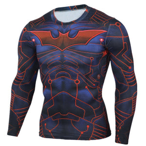 Hot Sale Fitness MMA Compression Shirt Men Anime Bodybuilding Long Sleeve