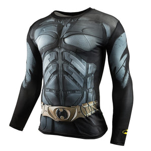 Hot Sale Fitness MMA Compression Shirt Men Anime Bodybuilding Long Sleeve