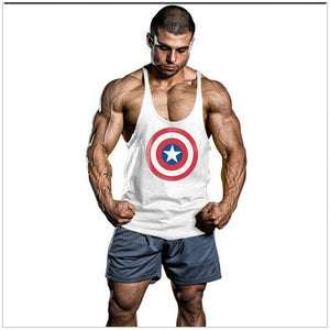 Super Hero Captain America brand clothing Singlets Mens Tank Top Muscle