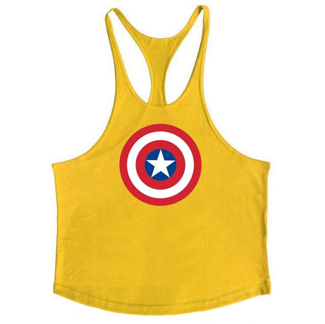 Super Hero Captain America brand clothing Singlets Mens Tank Top Muscle