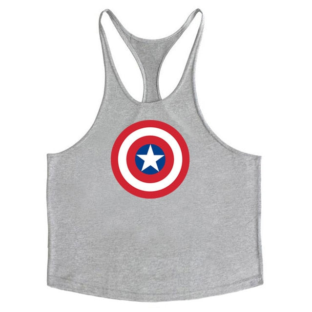 Super Hero Captain America brand clothing Singlets Mens Tank Top Muscle