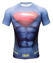 New Comic Superhero Compression Shirt Captain America Iron man Fit Tight G ym Bodybuilding T Shirt