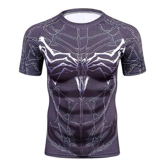 New Comic Superhero Compression Shirt Captain America Iron man Fit Tight G ym Bodybuilding T Shirt