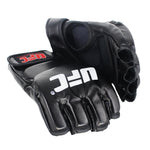 SUOTF Black Fighting MMA Boxing Sports Leather Gloves