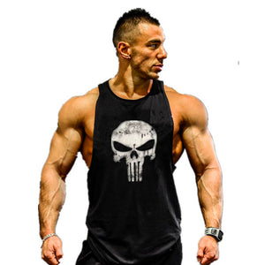 Skull Golds Bodybuilding Stringer Tank Tops men Gyms Stringer Shirt Fitness Tank Top