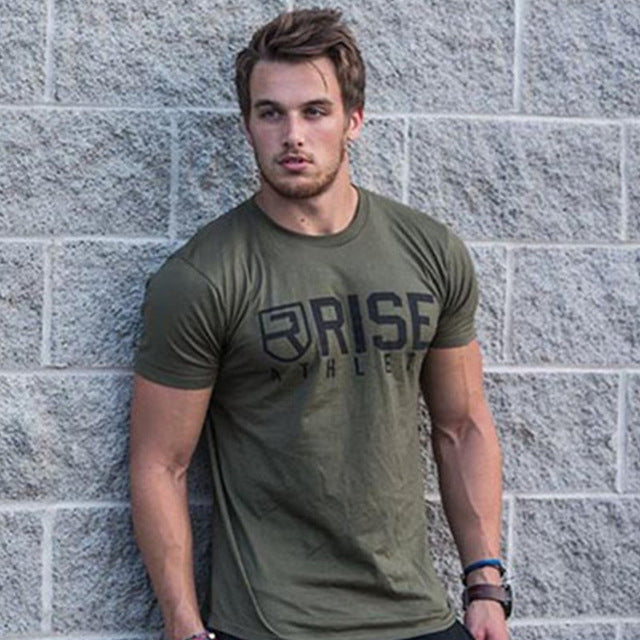 2018 Men Summer Gyms Casual T Shirt Crossfit Gyms Fitness Bodybuilding Muscle