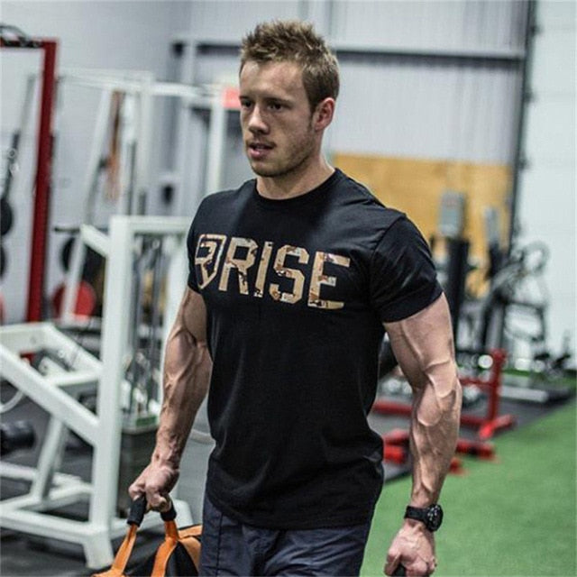 2018 Men Summer Gyms Casual T Shirt Crossfit Gyms Fitness Bodybuilding Muscle