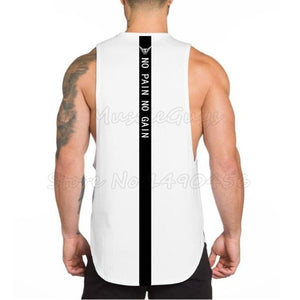 Brand NO PAIN NO GAIN clothing bodybuilding stringer gyms tank top men fitness