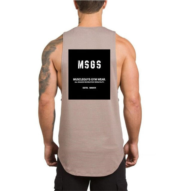 Brand NO PAIN NO GAIN clothing bodybuilding stringer gyms tank top men fitness