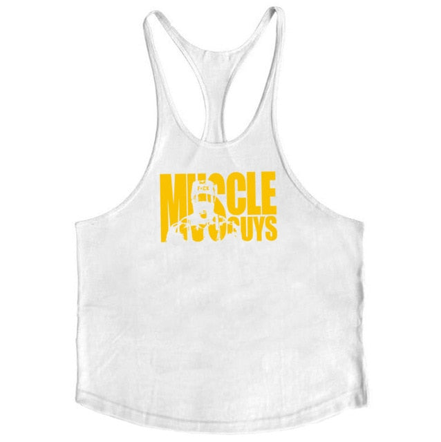 Muscleguys Cotton Gyms Tank Tops Men Sleeveless Tanktops For Boys Bodybuilding