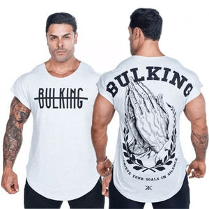 Brand Gyms Clothing Fitness Men Tank Top with hooded Men Bodybuilding