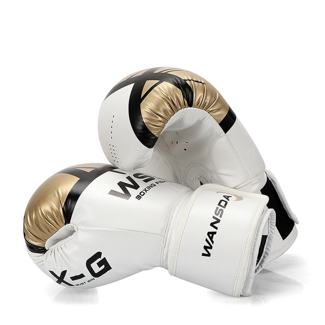 HIGH Quality Adults Women/Men Boxing Gloves Leather MMA Muay Thai Boxe