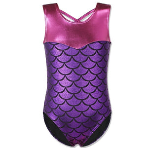 BAOHULU Sleeveless Gilding Gymnastics Leotard Mermaid for Girls Kids Ballet Jumpsuit