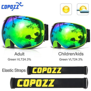 Parent Child Ski Goggles 2 Pack Set Snowboard Anti fog Skiing Glasses