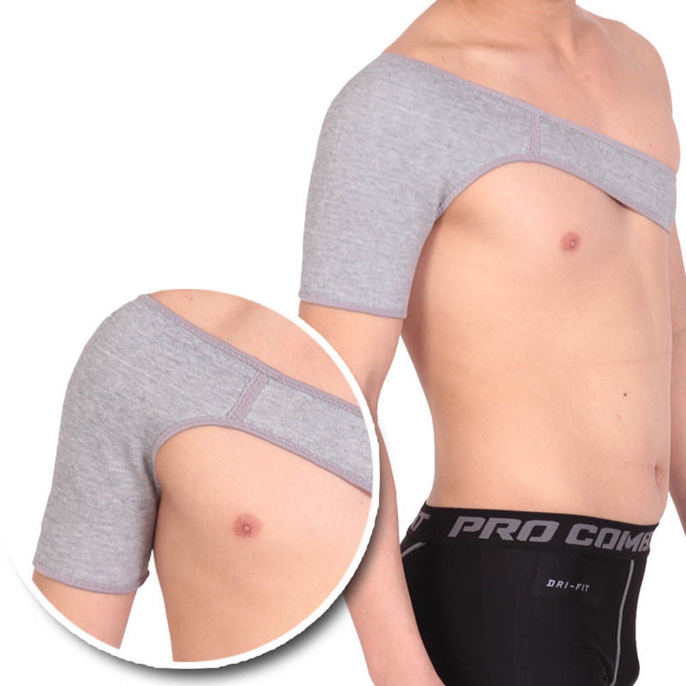 Charcoal Shoulder Support Brace Strap Joint Sport Gym Compression NEW