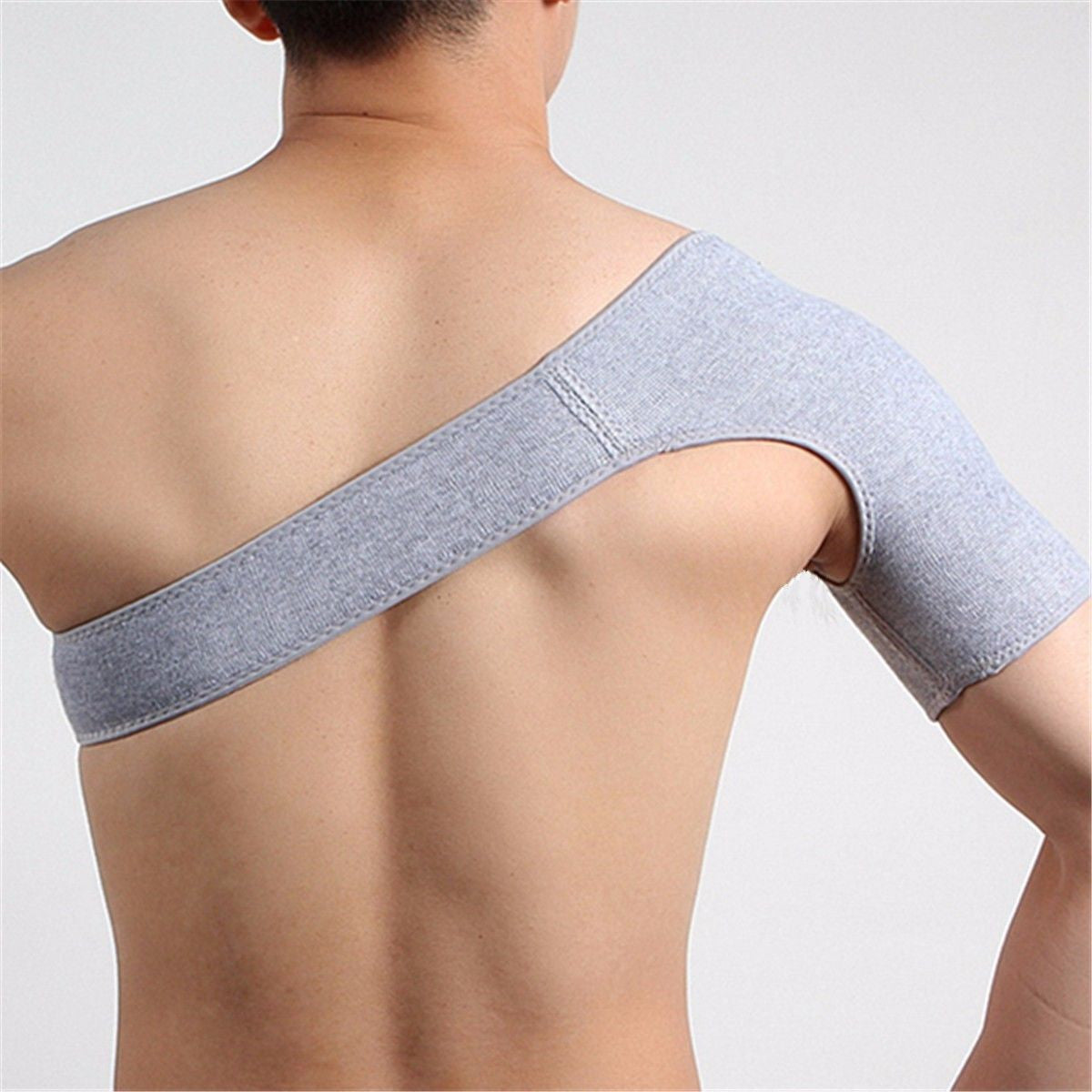 Charcoal Shoulder Support Brace Strap Joint Sport Gym Compression NEW