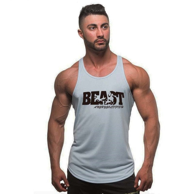 Bodybuilding Men Summer Fitness bodybuilding Hooded Tank Top