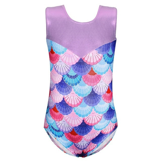 BAOHULU Sleeveless Gilding Gymnastics Leotard Mermaid for Girls Kids Ballet Jumpsuit