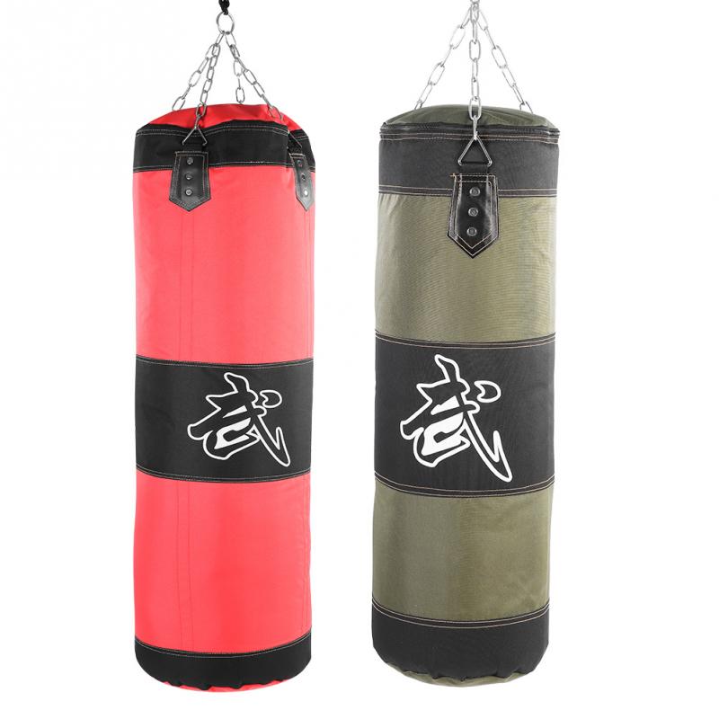 Empty Boxing Sand Bag Hanging Kick Sandbag Boxing Training Fight Karate Punch Bag