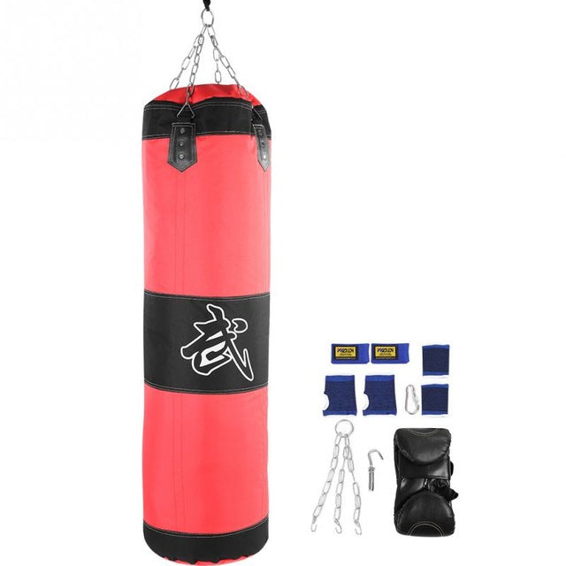 Empty Boxing Sand Bag Hanging Kick Sandbag Boxing Training Fight Karate Punch Bag