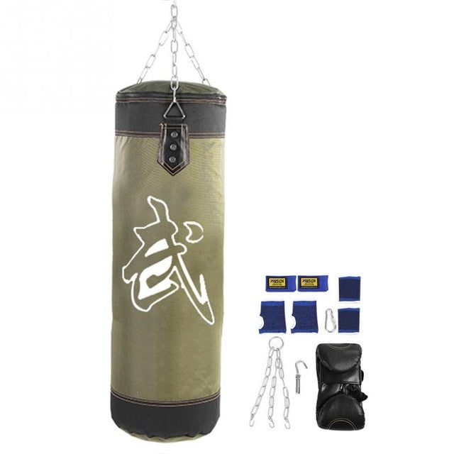 Empty Boxing Sand Bag Hanging Kick Sandbag Boxing Training Fight Karate Punch Bag