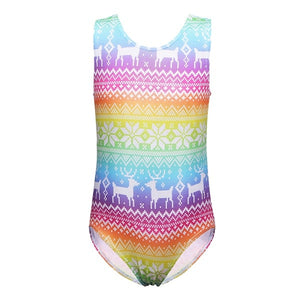 BAOHULU 3-14 Years Girls Sleeveless Shiny Diamond Gymnastics Leotard