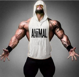 New Brand Animal Fitness Stringer  Men Gym Clothing Bodybuilding Stringer Hoodie Tank Top