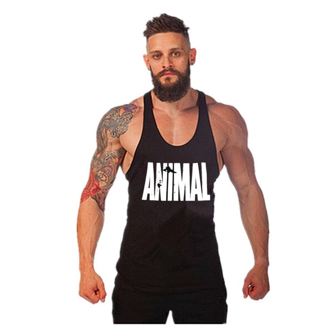 New Brand Animal Fitness Stringer  Men Gym Clothing Bodybuilding Stringer Hoodie Tank Top