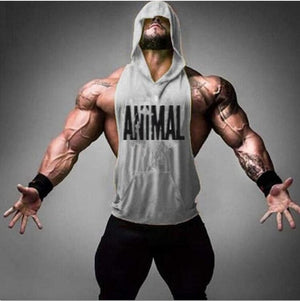 New Brand Animal Fitness Stringer  Men Gym Clothing Bodybuilding Stringer Hoodie Tank Top