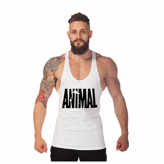 New Brand Animal Fitness Stringer  Men Gym Clothing Bodybuilding Stringer Hoodie Tank Top