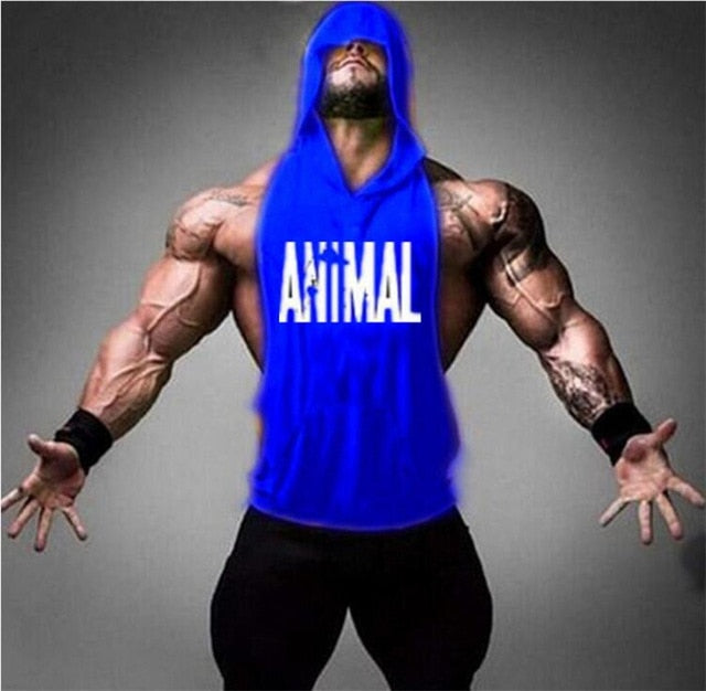 New Brand Animal Fitness Stringer  Men Gym Clothing Bodybuilding Stringer Hoodie Tank Top